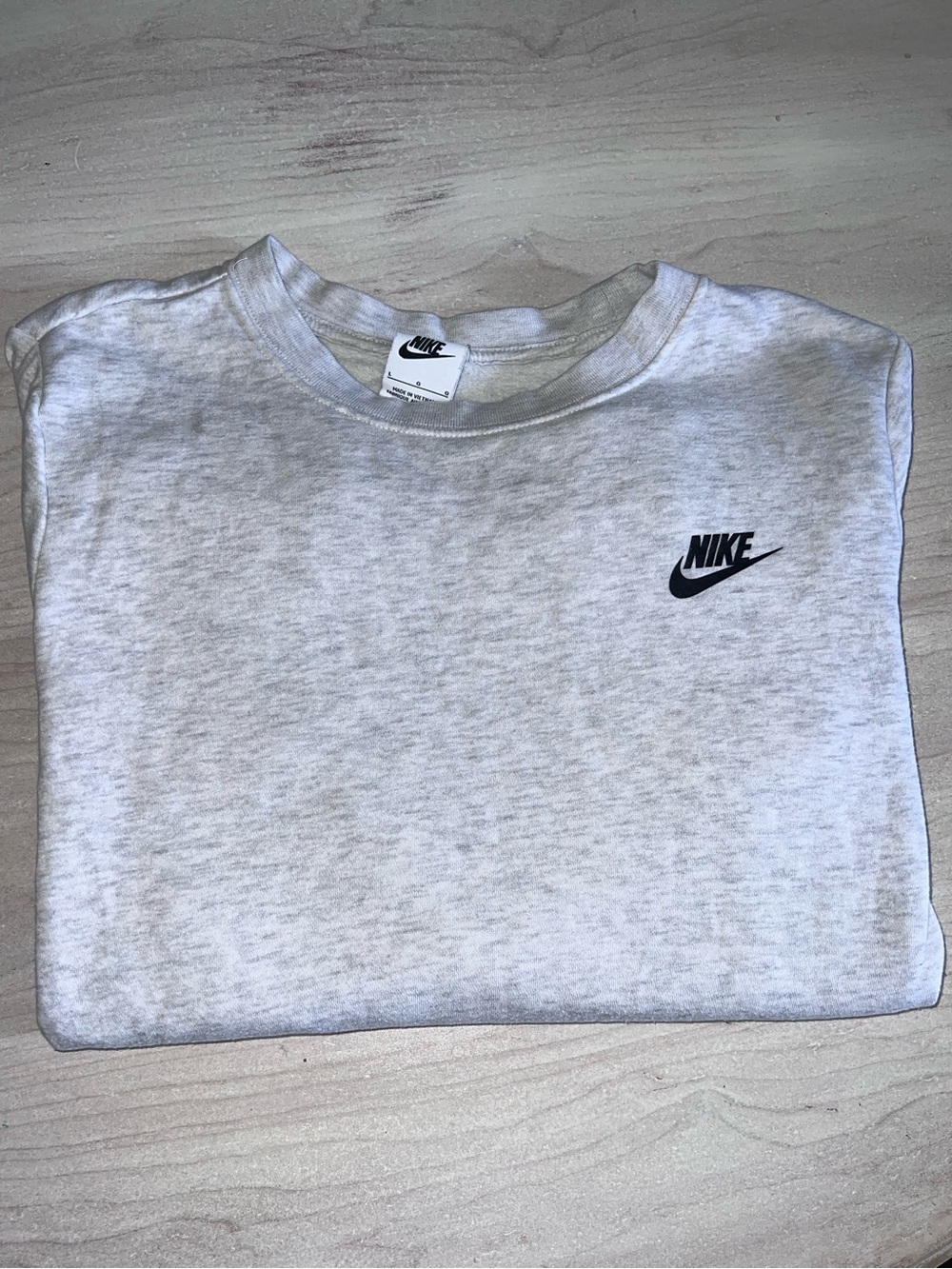 Nike Women’s Crewneck Sweatshirt - Heather Gray with Black Logo